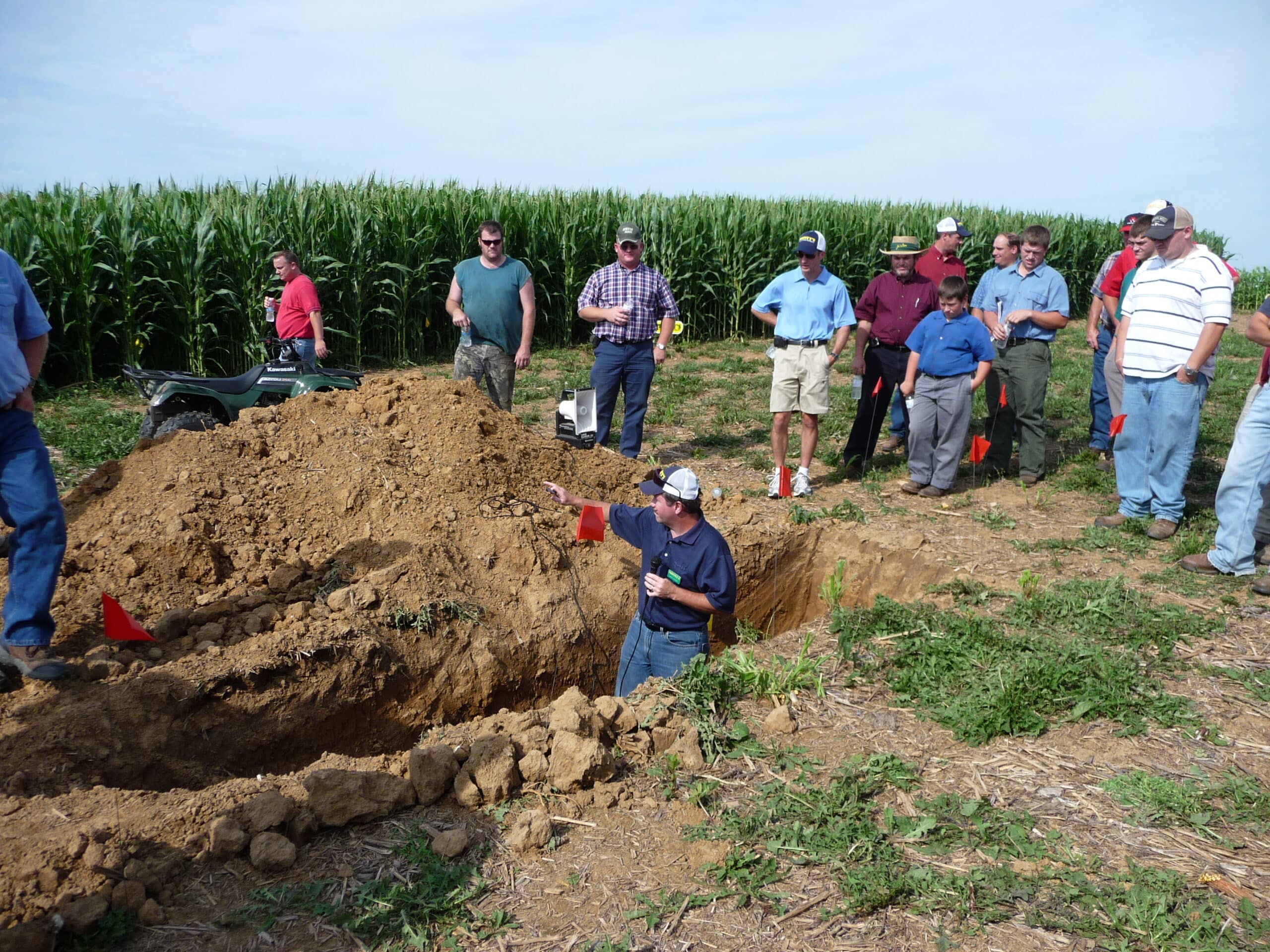 field-soil-test-hole