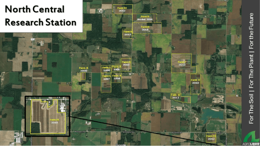 Map of the north central research station